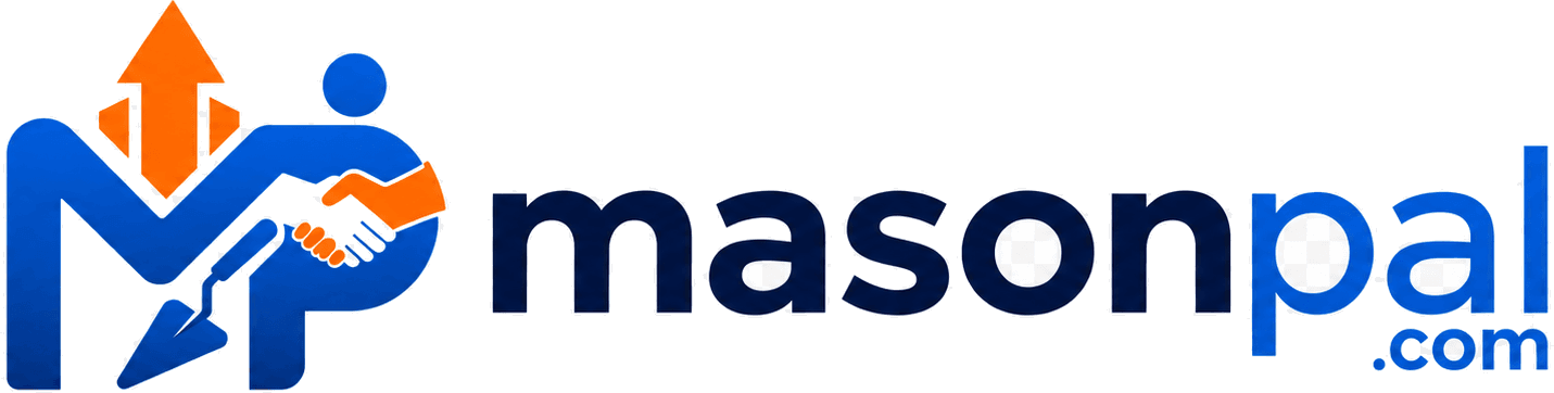 MasonPal transparent horizontal home header logo